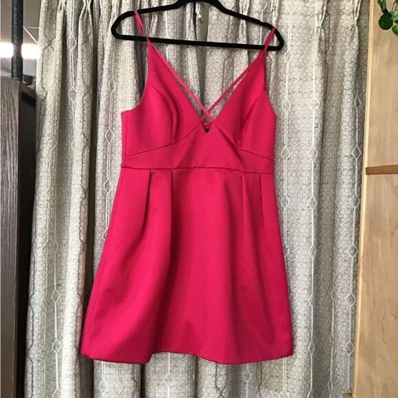 Topshop Sz. 10 Red Party Dress NEW - Picture 1 of 4